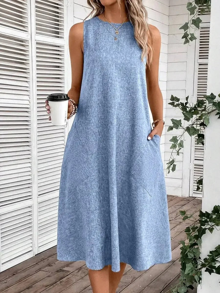 Lena | Entspannte Leinen-Kleid für den Frühling