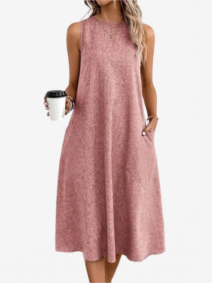 Lena | Entspannte Leinen-Kleid für den Frühling