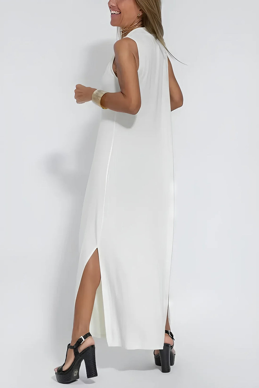 ELISE | Elegantes langes Kleid mit passenden Cardigan inklusive