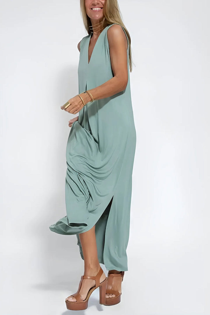 ELISE | Elegantes langes Kleid mit passenden Cardigan inklusive