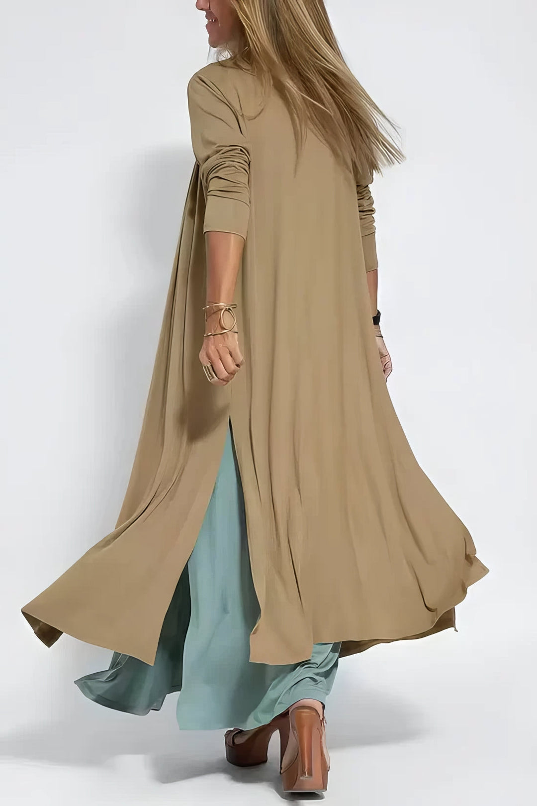 ELISE | Elegantes langes Kleid mit passenden Cardigan inklusive
