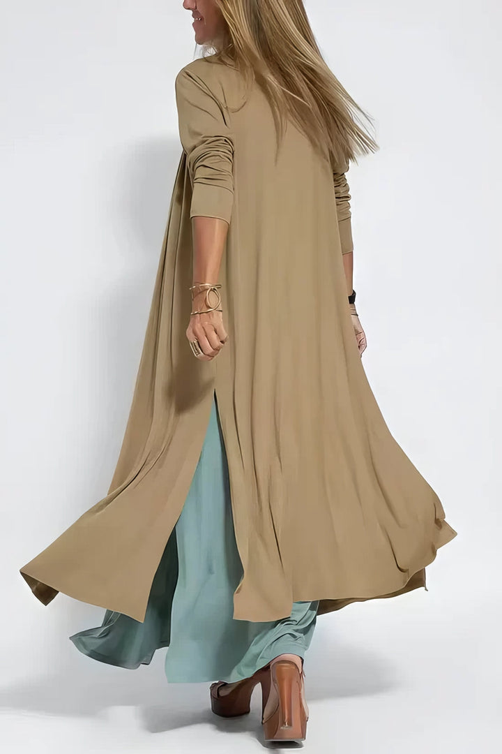 ELISE | Elegantes langes Kleid mit passenden Cardigan inklusive