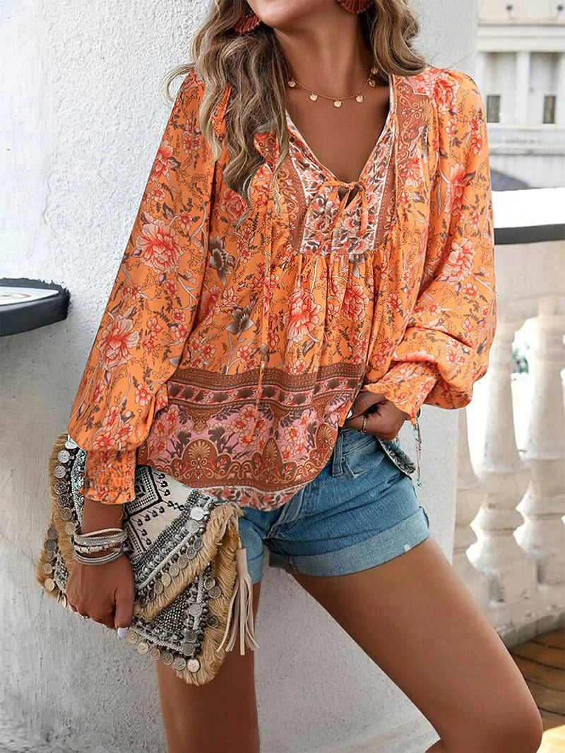 Helena™ | Sommerliches Blumenmuster-Top