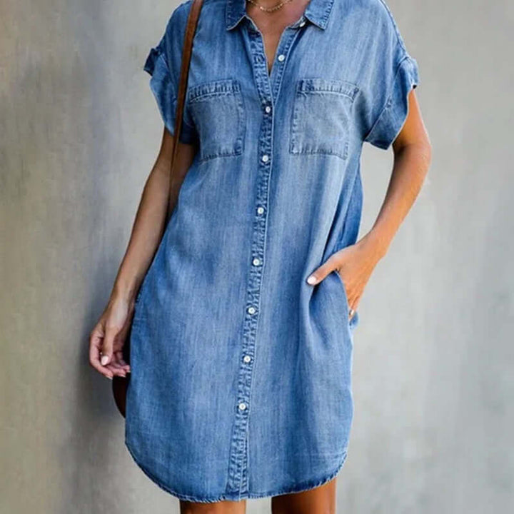 Xenia | Weiche Denim-Kleid