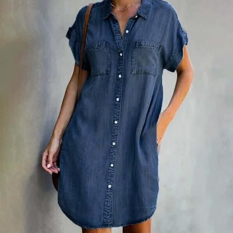 Xenia | Weiche Denim-Kleid