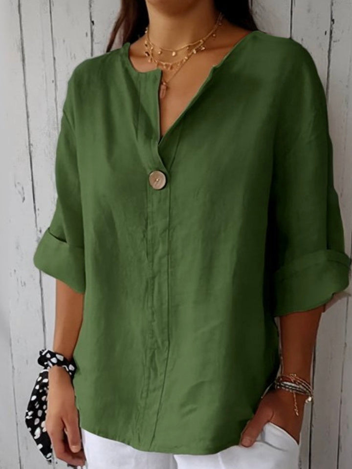 Jessa™ | Lässige V-Ausschnitt Bluse