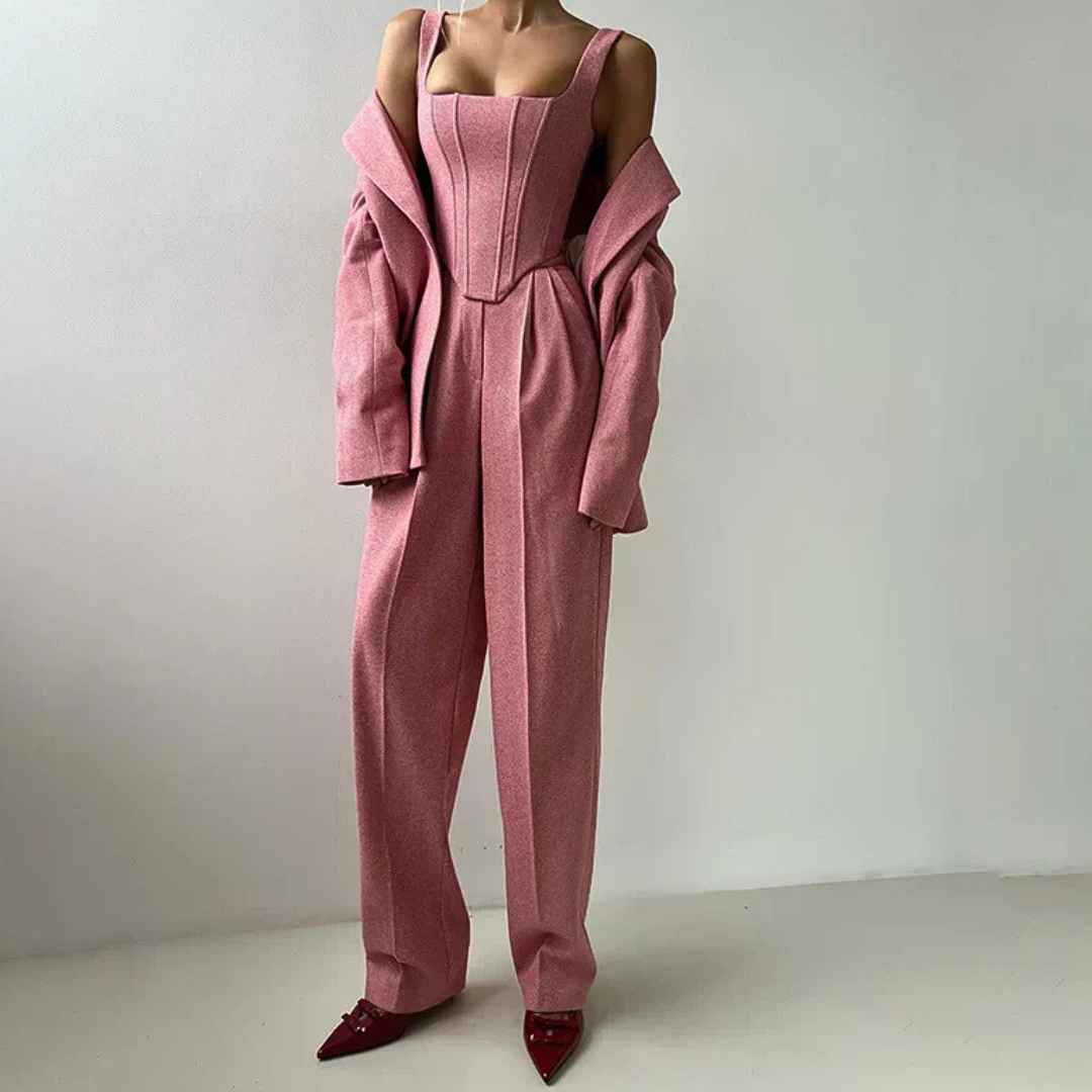 Agata | Dreiteiliges Set mit Doppeljacke