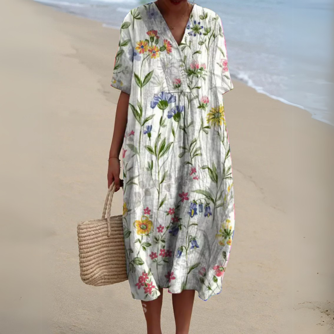 Irene | Leichtes Sommerkleid mit floraler Note