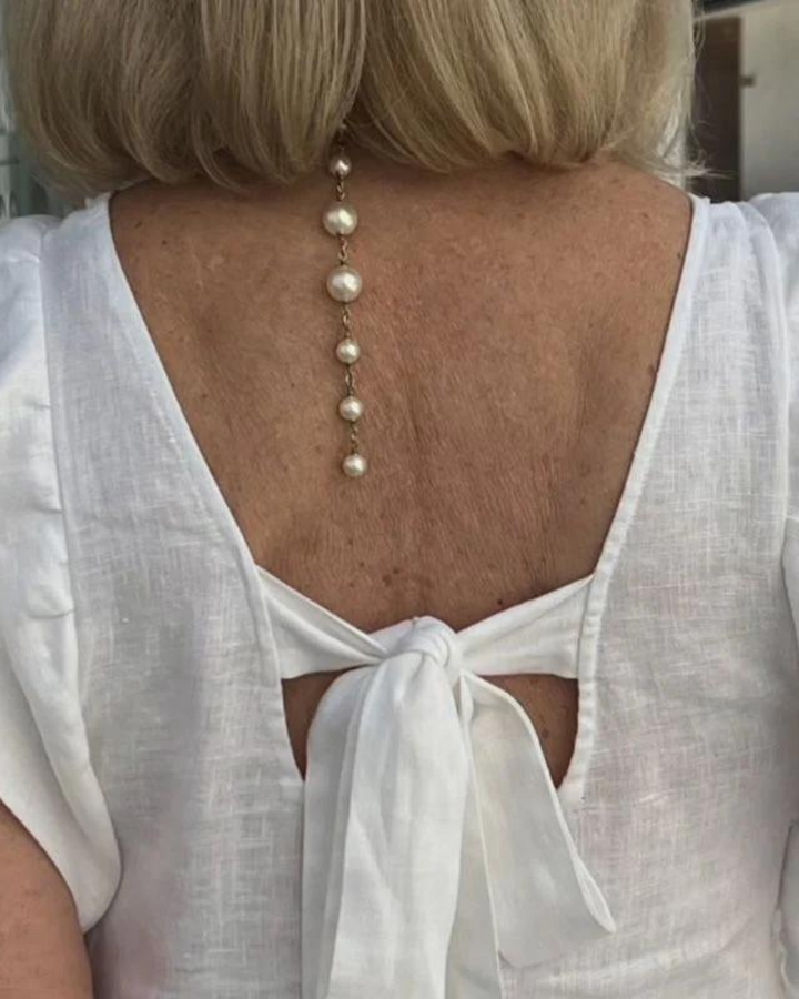 Lena | Elegantes ärmelloses Kleid aus Baumwoll-Leinen