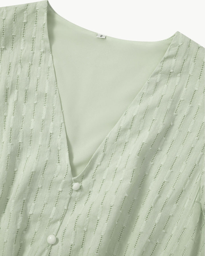Noa-Liv | Elegantes Midikleid mit Ruchärmeln