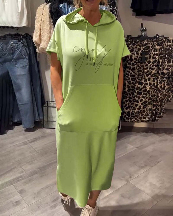Anika™ | Lässiges Kleid mit Schnürverschluss und Kapuze