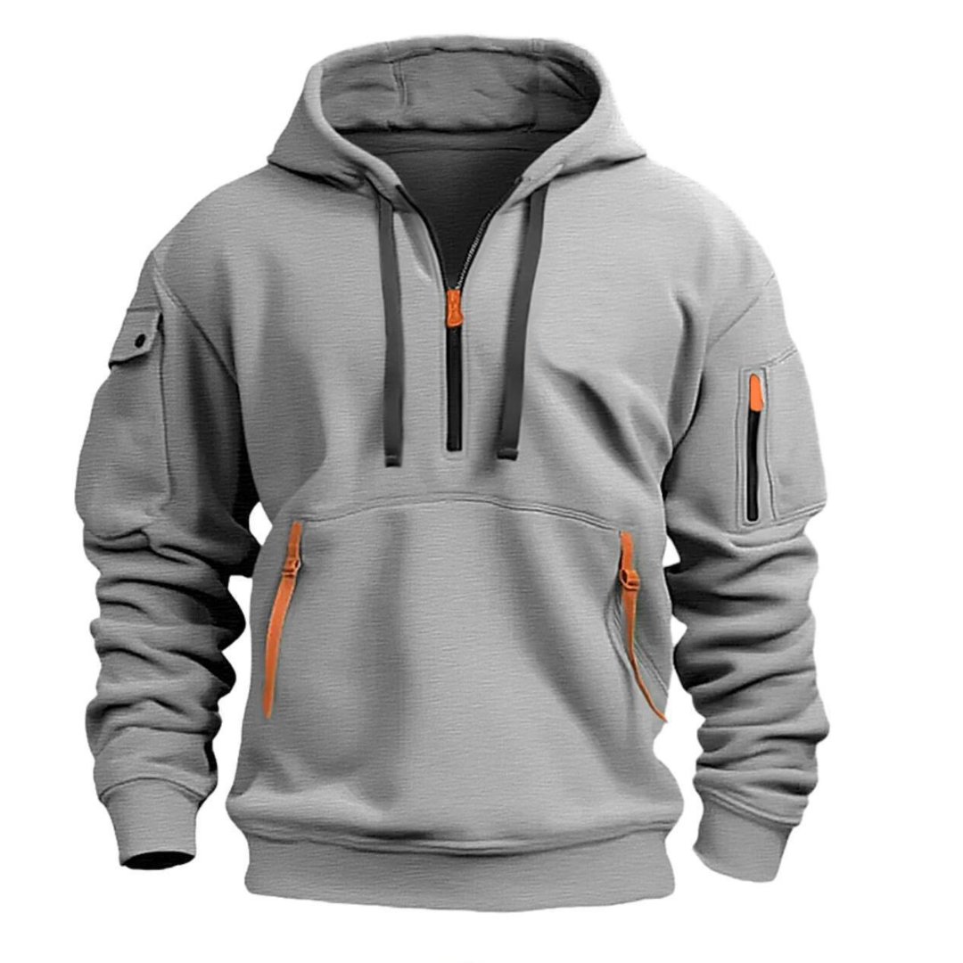 Ludomir - Langärmeliger Kapuzenpullover mit mehreren Taschen