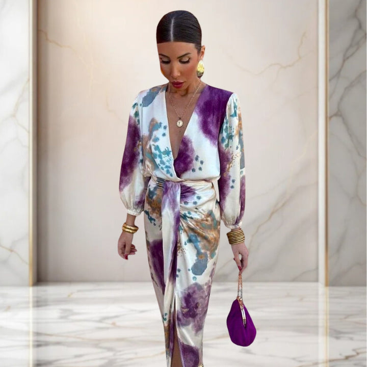 Valeria | Elegantes Kleid mit Knoten in der Taille