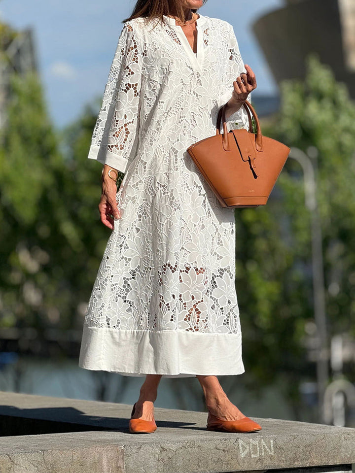 Nanna™ | Blonde Maxi-Kleid