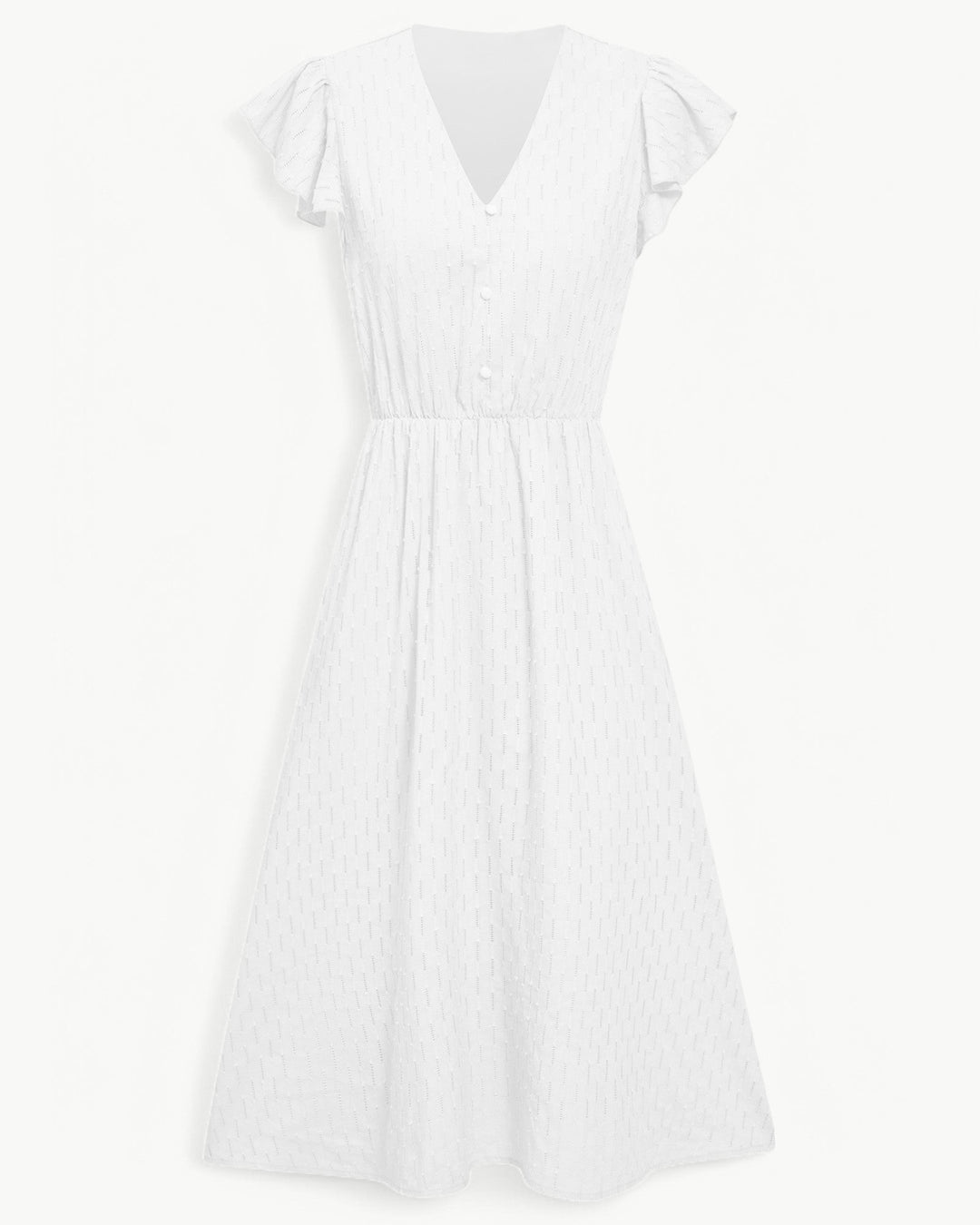 Noa-Liv | Elegantes Midikleid mit Ruchärmeln