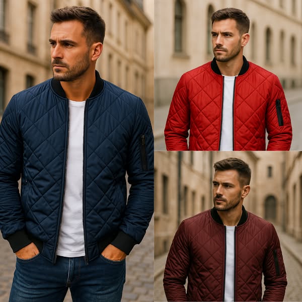 Han - Baumwolljacke mit Rhombus-Muster