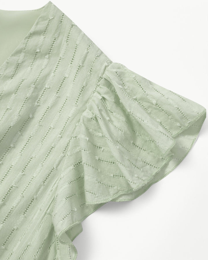 Noa-Liv | Elegantes Midikleid mit Ruchärmeln