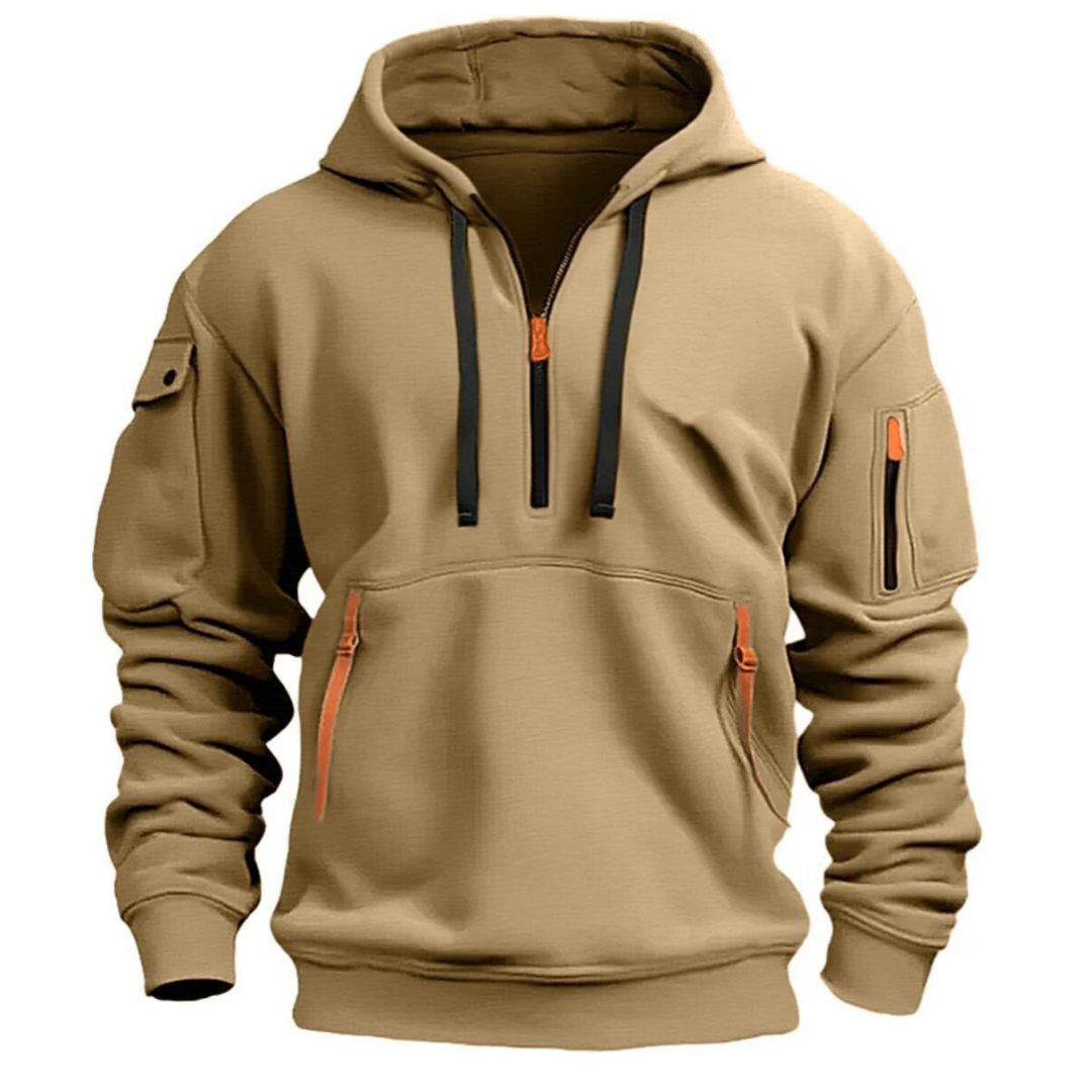Ludomir - Langärmeliger Kapuzenpullover mit mehreren Taschen