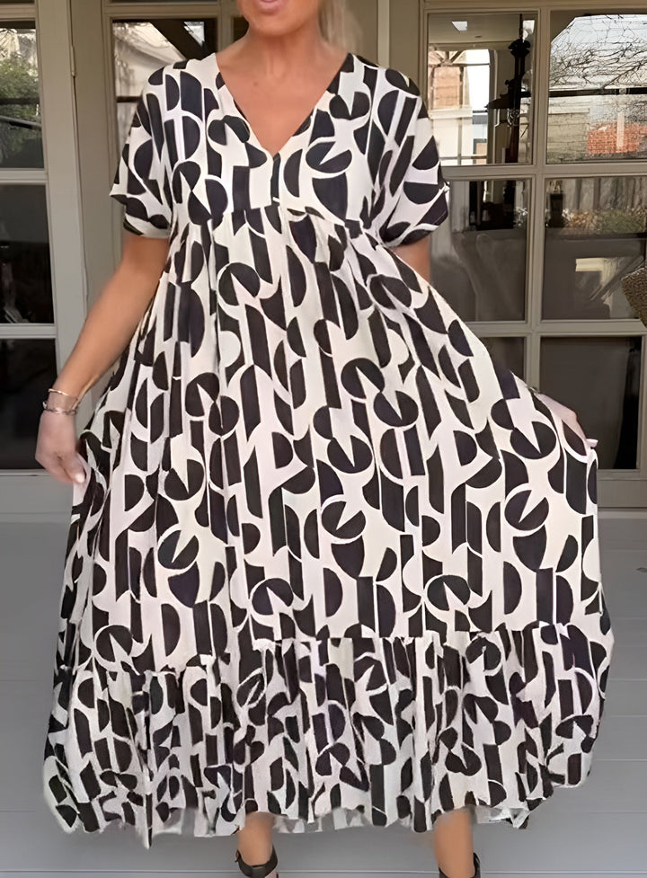 Colette | Flüssiges Kleid mit V-Ausschnitt