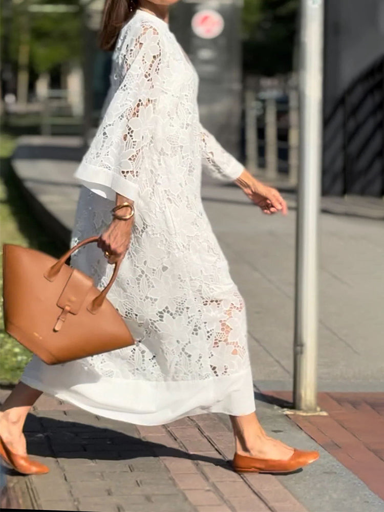 Nanna™ | Blonde Maxi-Kleid