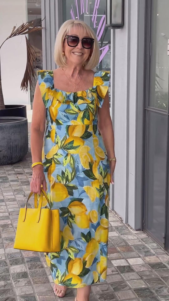 Limone – Sommerkleid mit Zitronenprint