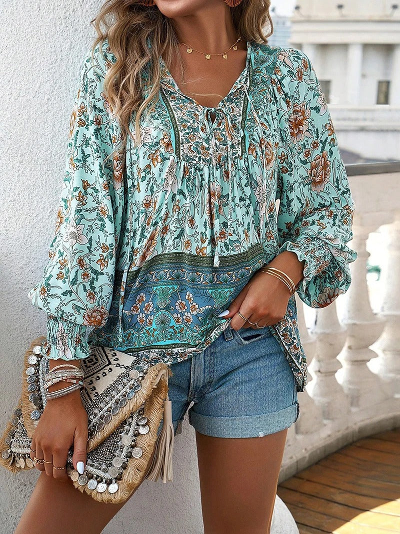 Helena™ | Sommerliches Blumenmuster-Top
