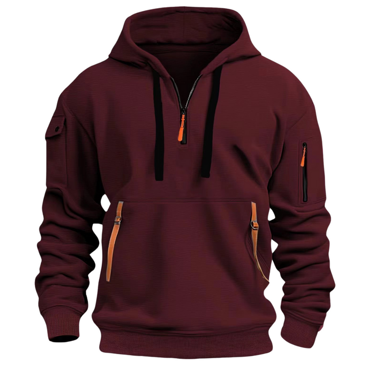 Ludomir - Langärmeliger Kapuzenpullover mit mehreren Taschen