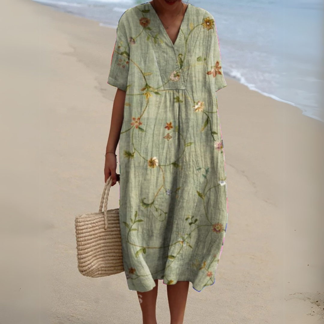 Irene | Leichtes Sommerkleid mit floraler Note