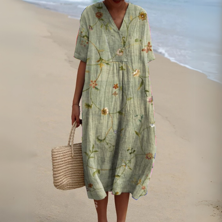 Irene | Leichtes Sommerkleid mit floraler Note