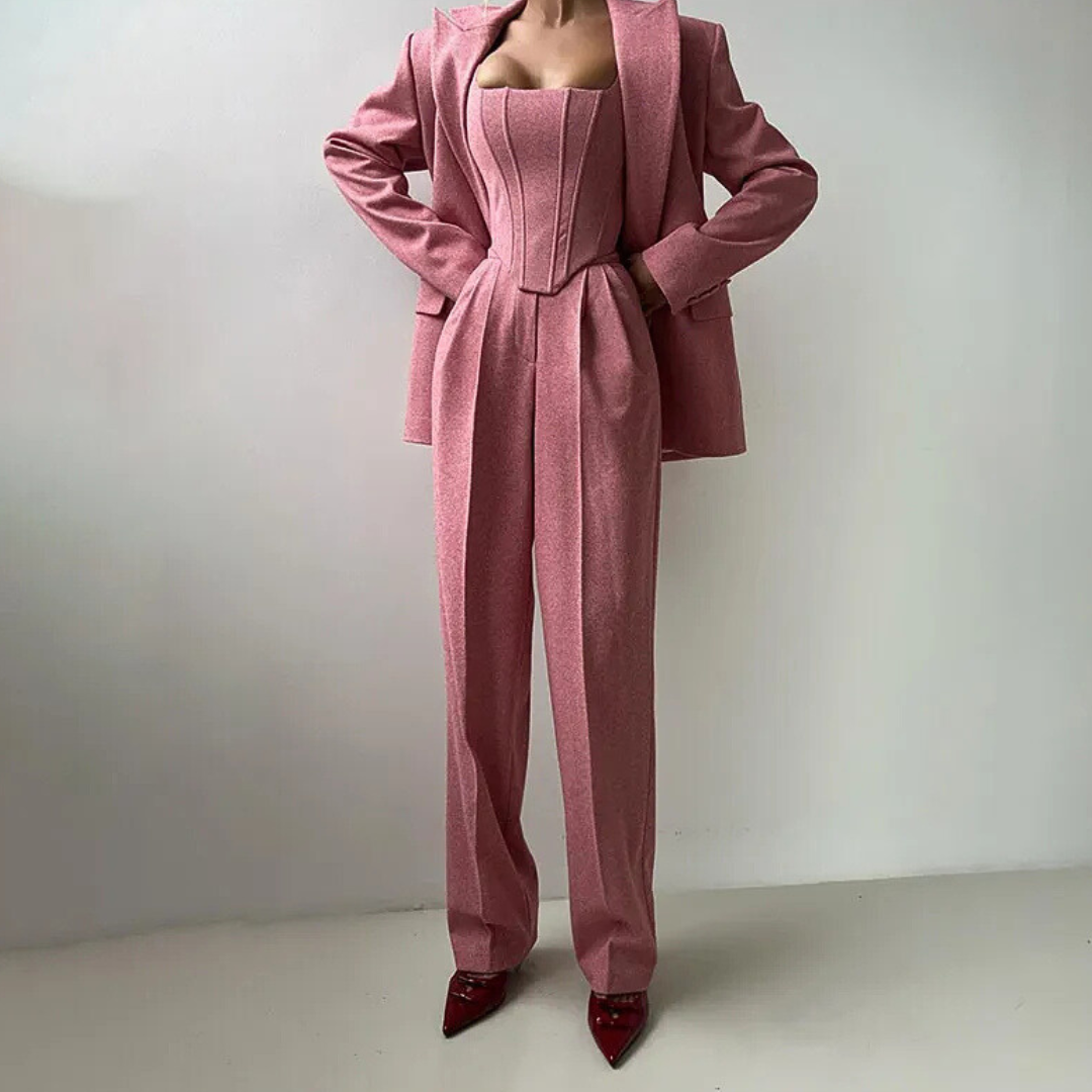 Agata | Dreiteiliges Set mit Doppeljacke