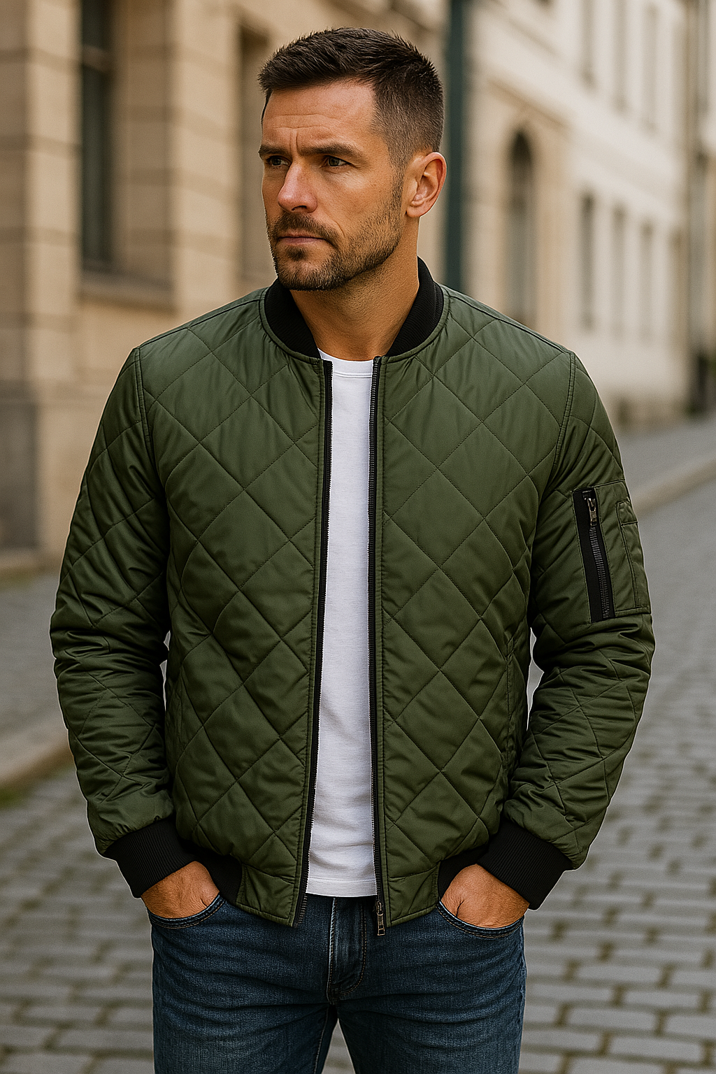 Han - Baumwolljacke mit Rhombus-Muster