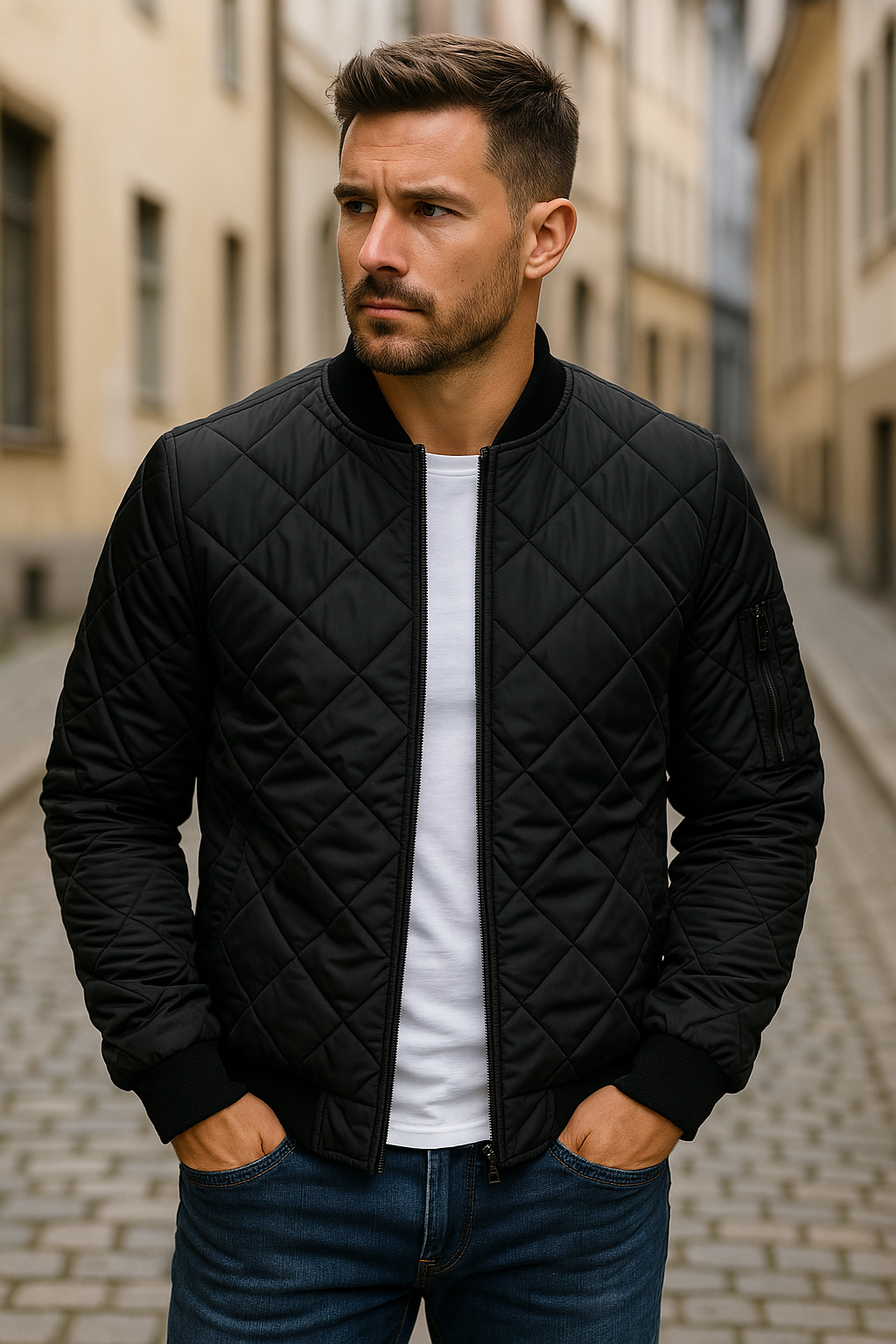 Han - Baumwolljacke mit Rhombus-Muster