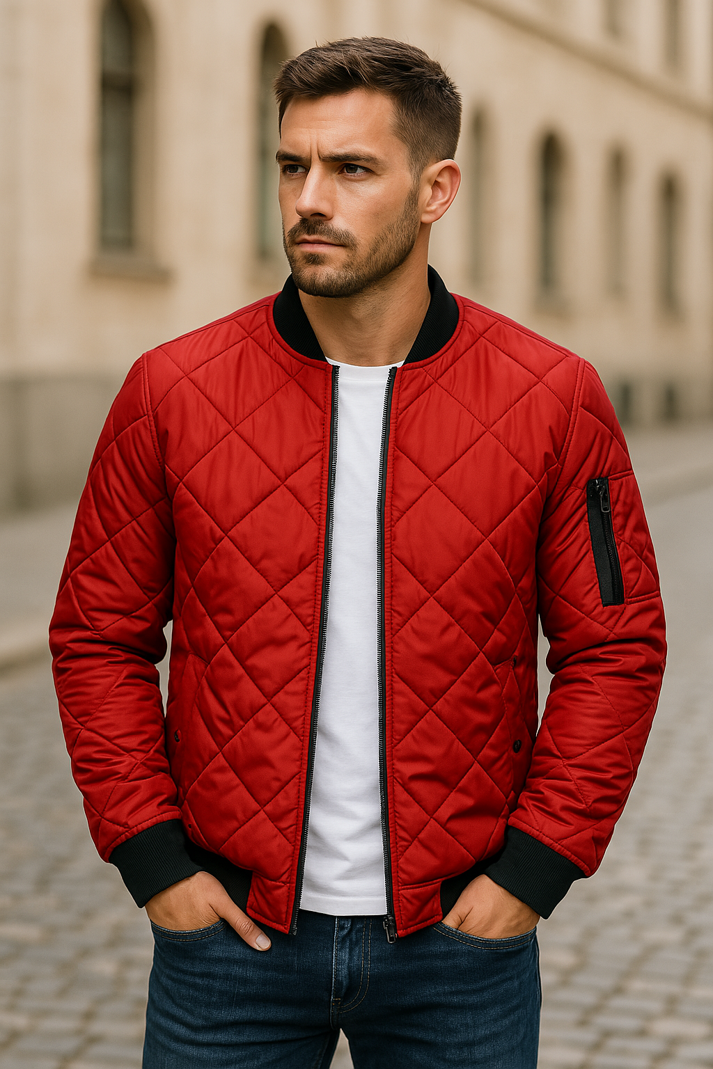 Han - Baumwolljacke mit Rhombus-Muster