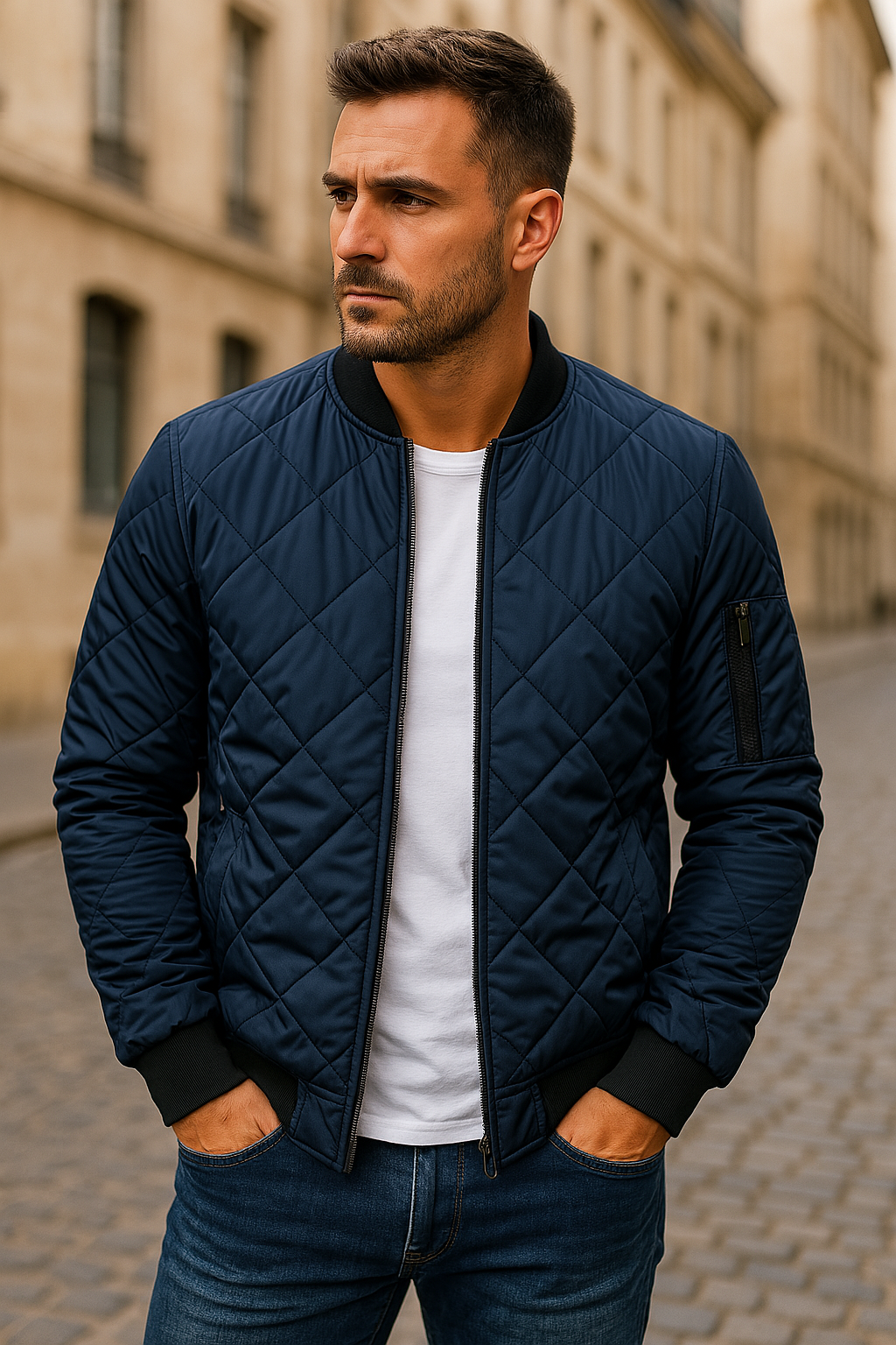 Han - Baumwolljacke mit Rhombus-Muster