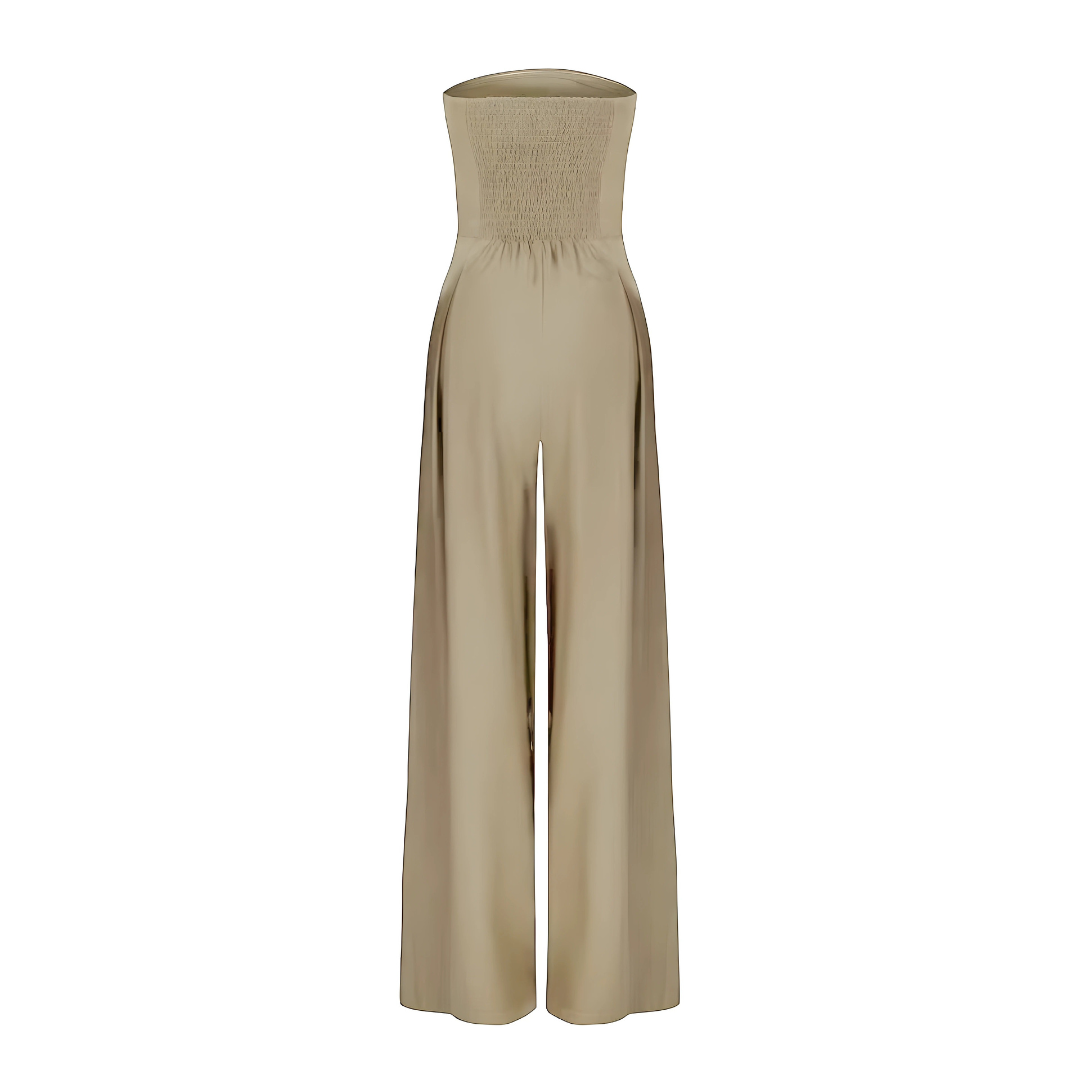 Alessia | Eleganter ärmelloser Overall mit weitem Bein