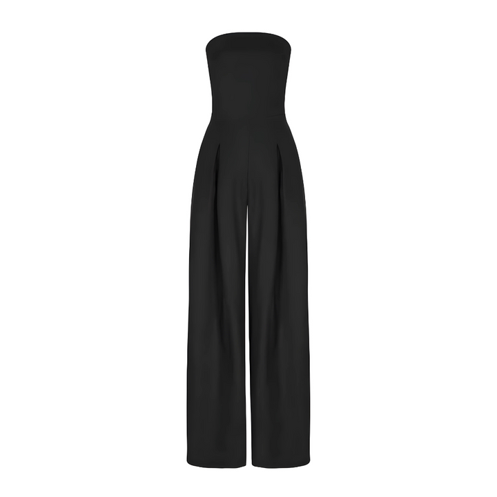 Alessia | Eleganter ärmelloser Overall mit weitem Bein