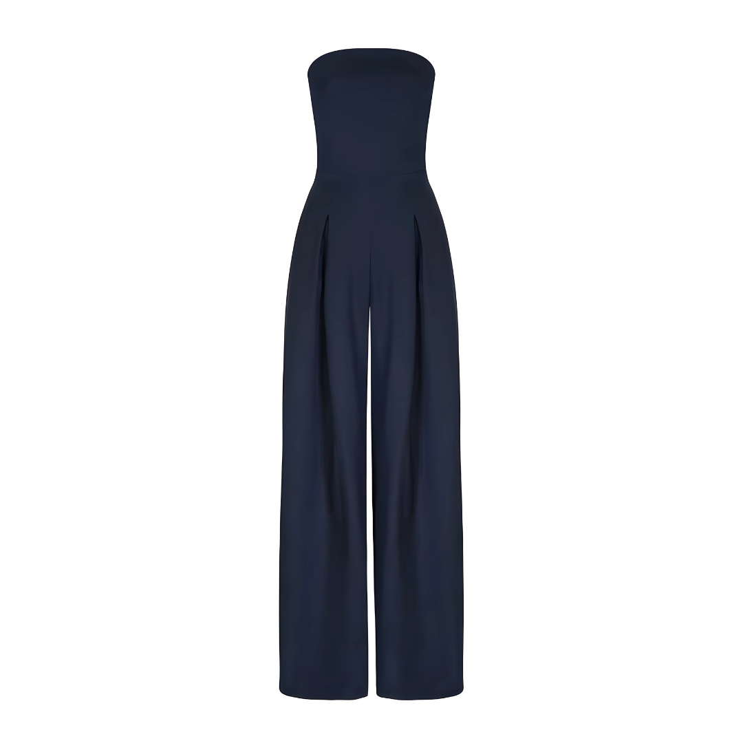Alessia | Eleganter ärmelloser Overall mit weitem Bein
