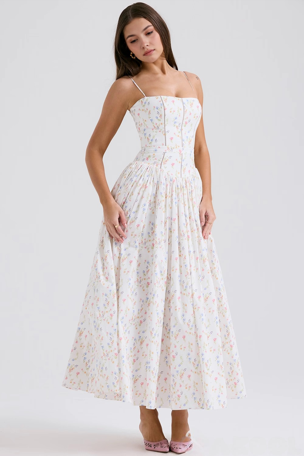 VIOLETTA - Posy Midi Kleid