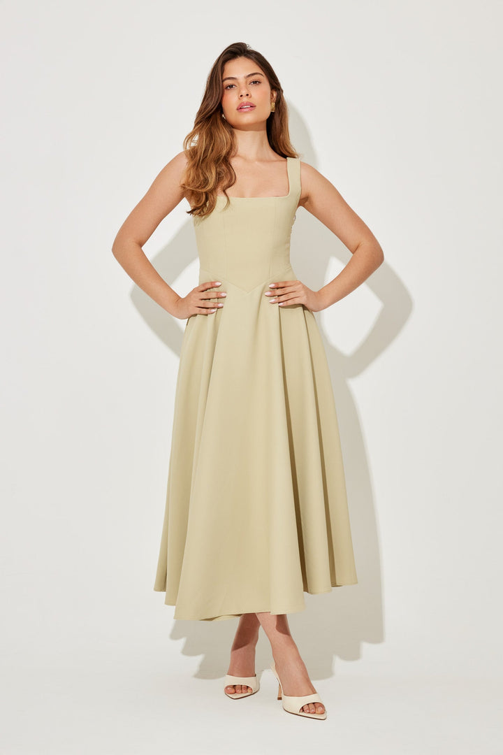 Amelia | Zeitloses, fließendes Midikleid