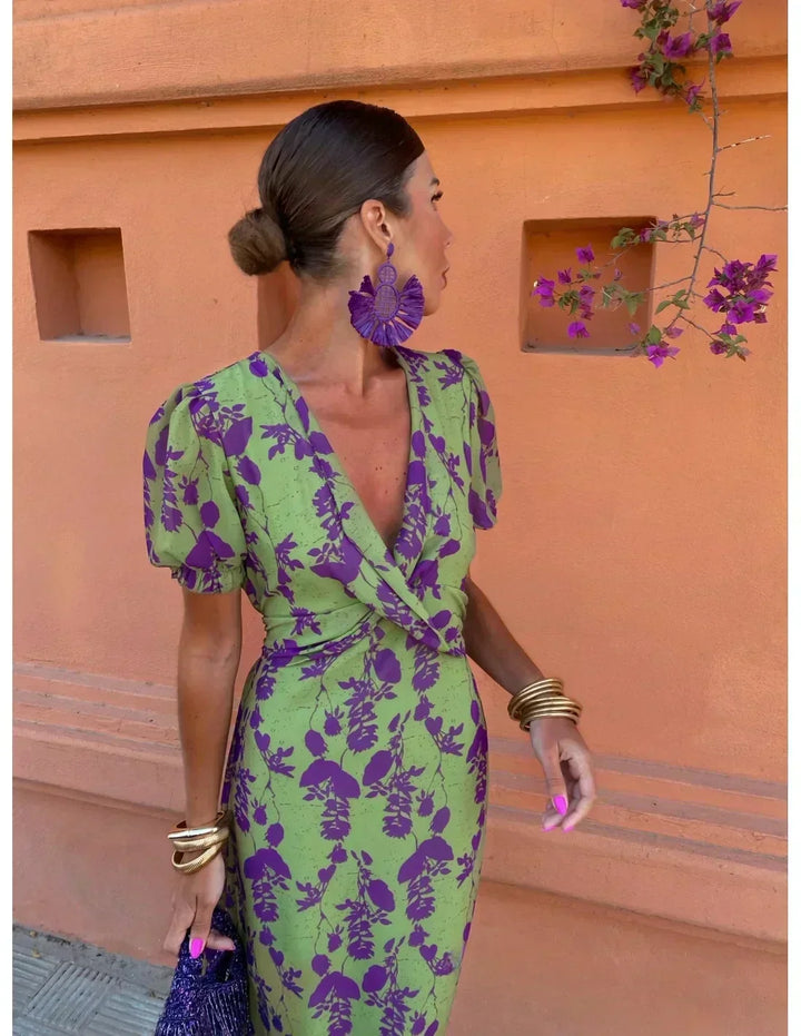 Melys | Elegant bedrucktes Kleid