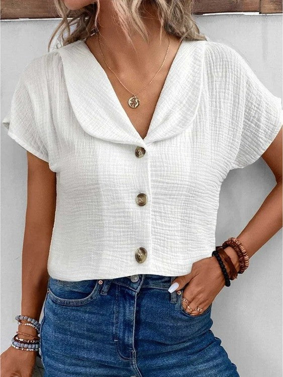 Lena | Bluse aus Baumwolle und Leinen