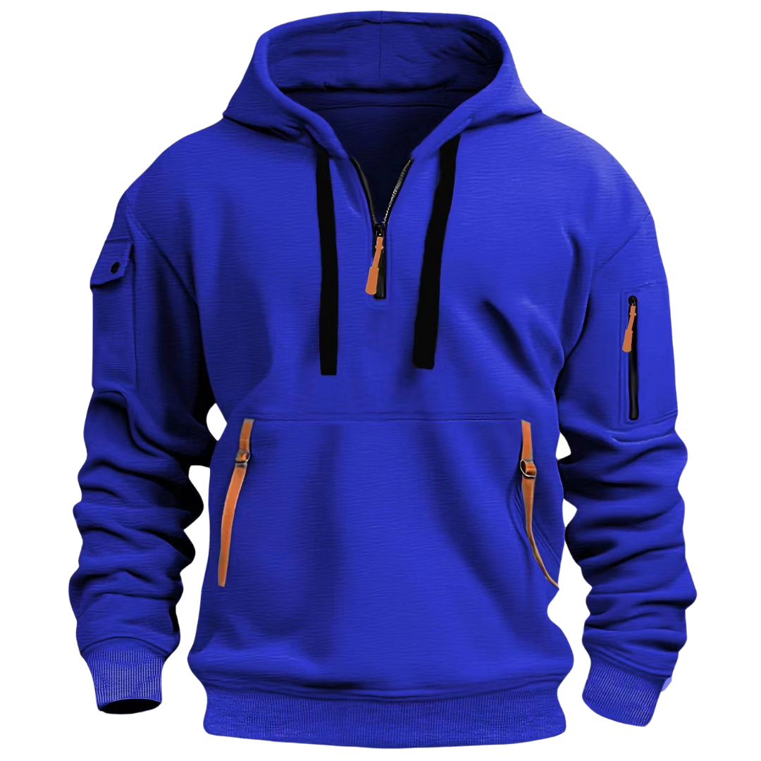 Ludomir - Langärmeliger Kapuzenpullover mit mehreren Taschen
