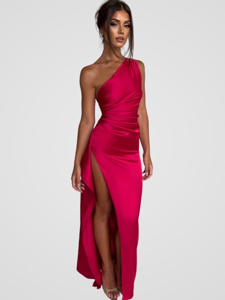 SOLEIL SATIN MAXIKLEID