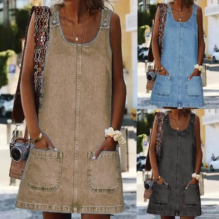 Beatrix | Elegantes Denim-Kleid für Jeden Tag