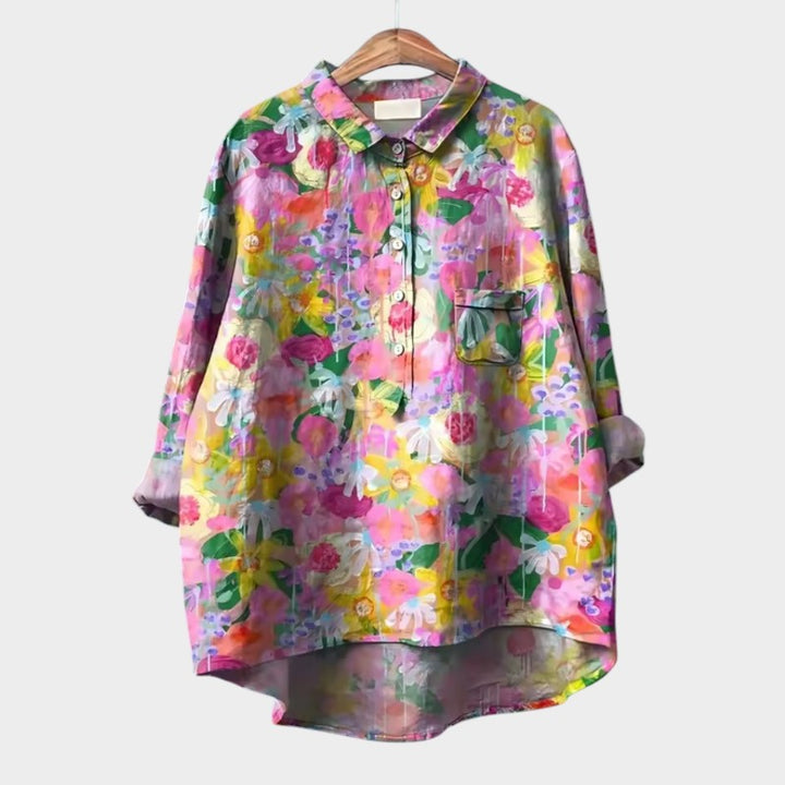 SOFIA | Oversized Blumenbluse mit täglichem Komfort und strahlendem Stil für jeden Anlass