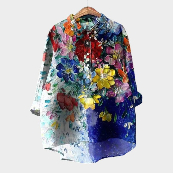 SOFIA | Oversized Blumenbluse mit täglichem Komfort und strahlendem Stil für jeden Anlass