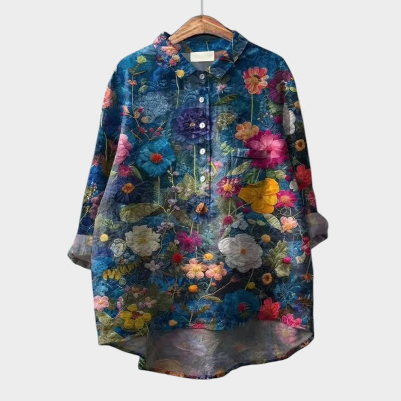 SOFIA | Oversized Blumenbluse mit täglichem Komfort und strahlendem Stil für jeden Anlass