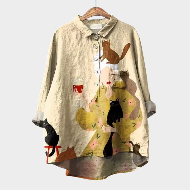 ELISABETTA | Oversize-Bluse mit Blumenmuster und bequemer Umarmungsfit für sorglose Tage