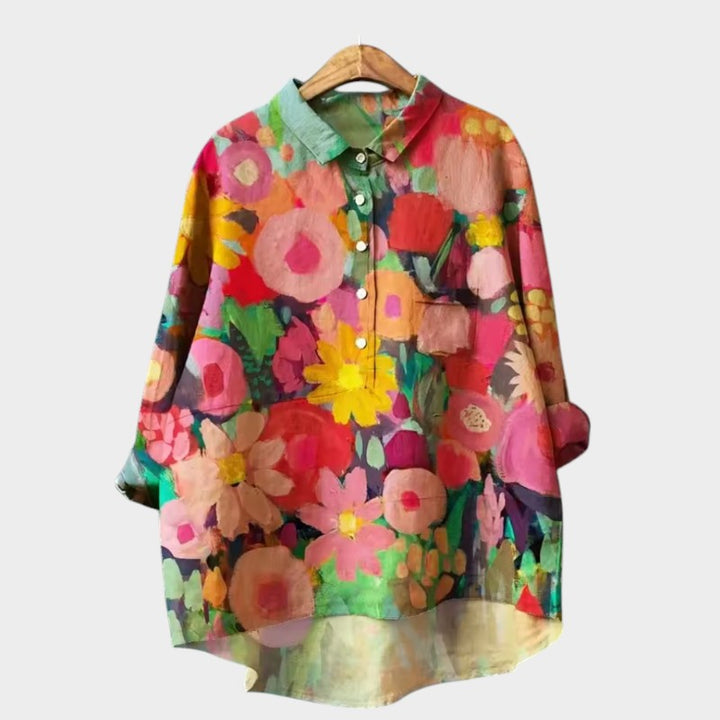 ELISABETTA | Oversize-Bluse mit Blumenmuster und bequemer Umarmungsfit für sorglose Tage