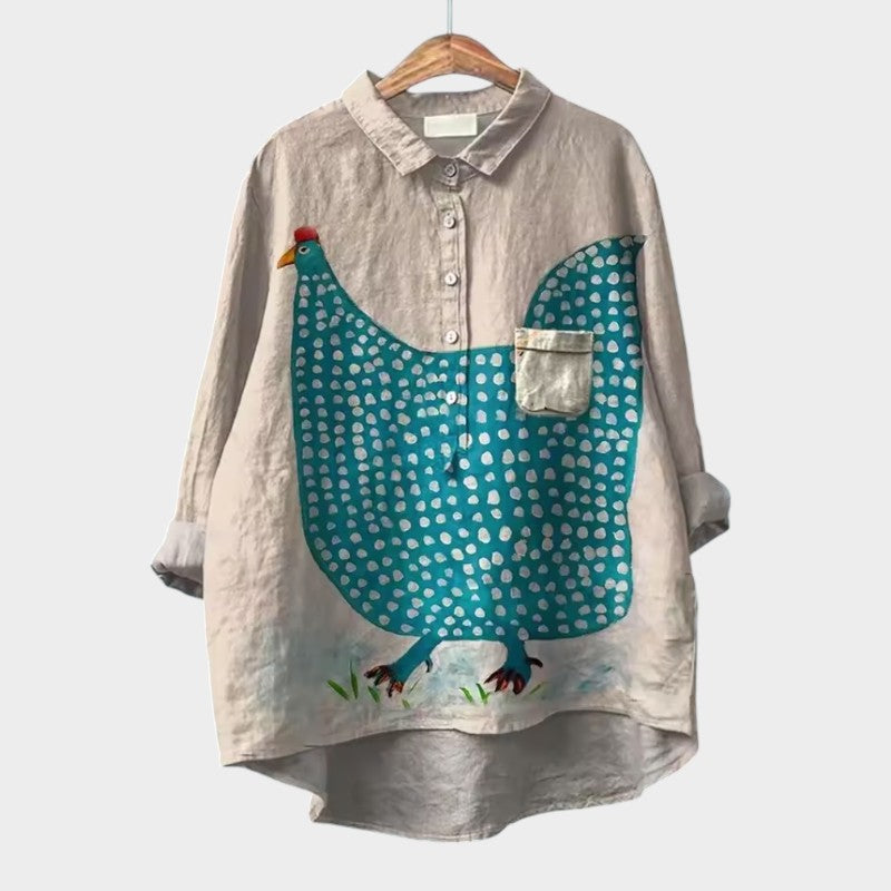ELISABETTA | Oversize-Bluse mit Blumenmuster und bequemer Umarmungsfit für sorglose Tage